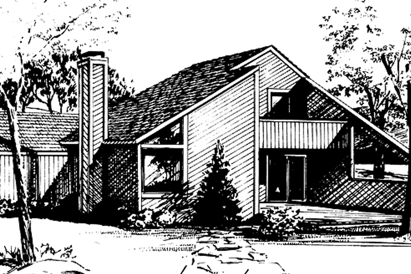 Home Plan - Exterior - Front Elevation 3 for Contemporary House Plan #320-815 - 3 bed, 2 bath