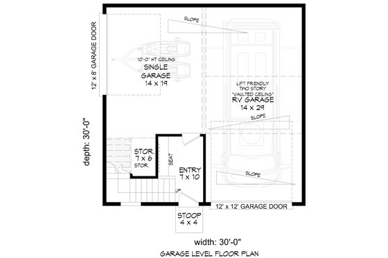 Floor Plan - Main Floor for Contemporary House Plan #932-1010, 0 bath
