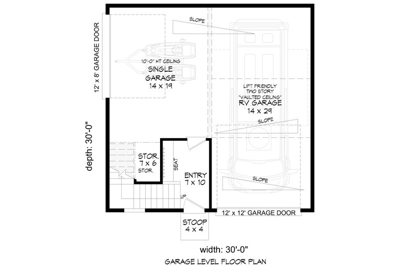 Home Plan - Floor Plan - Main Floor for Contemporary House Plan #932-1010, 0 bath