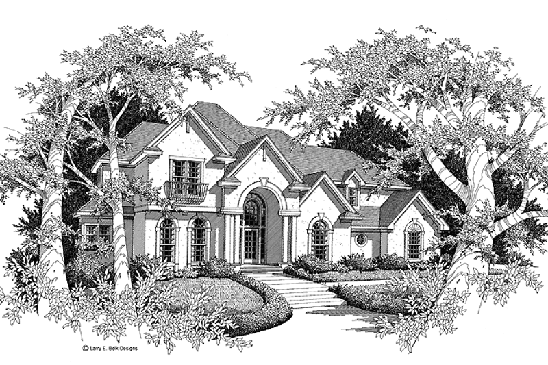 Architectural House Design - Mediterranean Exterior - Front Elevation Plan #952-33