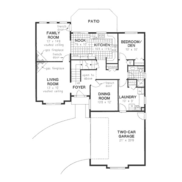 Dream House Plan - European Floor Plan - Main Floor Plan #18-9044