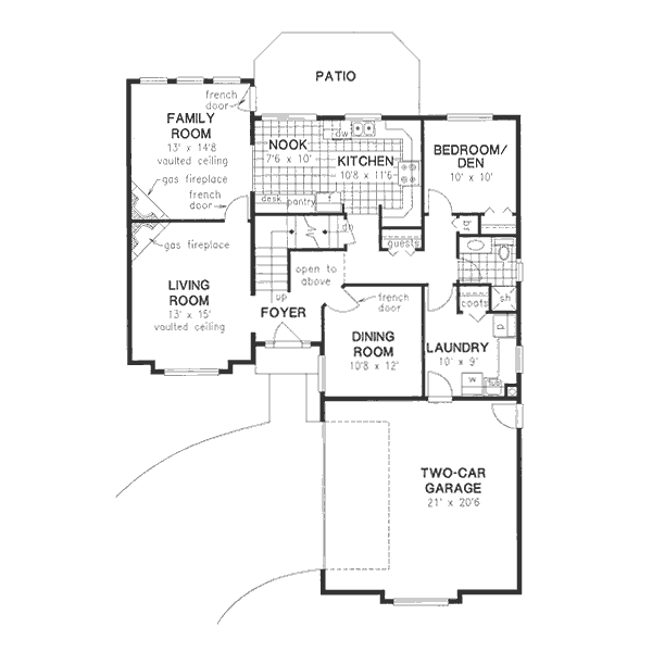 European Floor Plan - Main Floor Plan #18-9044