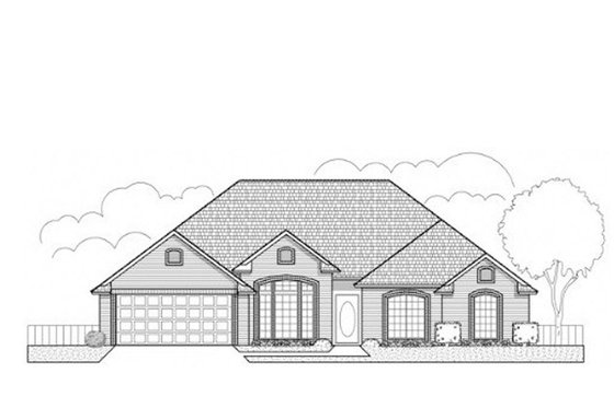 Exterior - Front Elevation for Traditional House Plan #65-123 - 4 bed, 3 bath