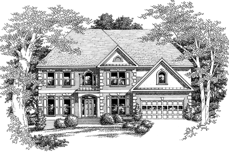 Home Plan - Exterior - Front Elevation 3 for Colonial House Plan #927-178 - 5 bed, 4.5 bath