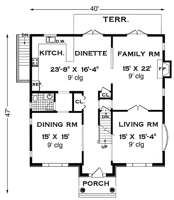 Dream House Plan - Country Floor Plan - Main Floor Plan #3-282