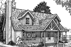 Architectural House Design - Country Exterior - Front Elevation Plan #140-175