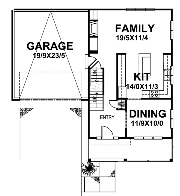 Architectural House Design - Country Floor Plan - Main Floor Plan #320-840