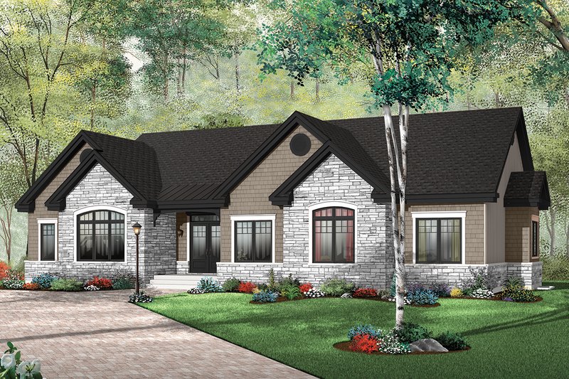 Architectural House Design - European Exterior - Front Elevation Plan #23-646