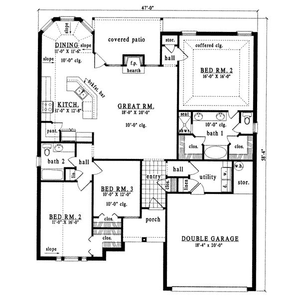 Traditional Floor Plan - Main Floor Plan #42-247