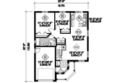 Traditional Style House Plan - 2 Beds 1 Baths 910 Sq/Ft Plan #25-4442 