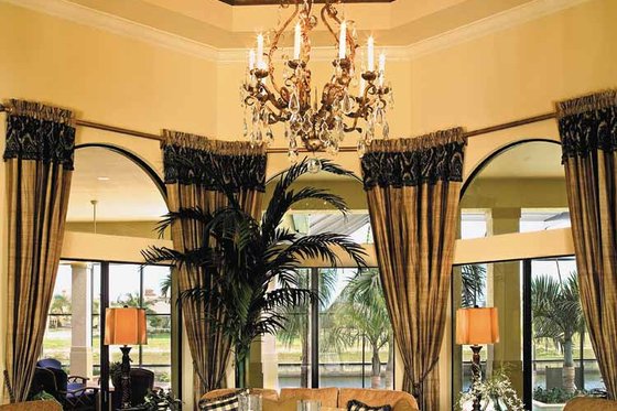 Interior - Family Room for Mediterranean House Plan #930-353 - 4 bed, 4.5 bath