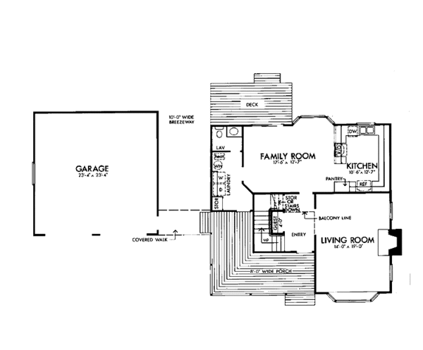 House Design - Country Floor Plan - Main Floor Plan #320-1010