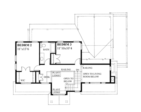 House Design - Country Floor Plan - Upper Floor Plan #118-164