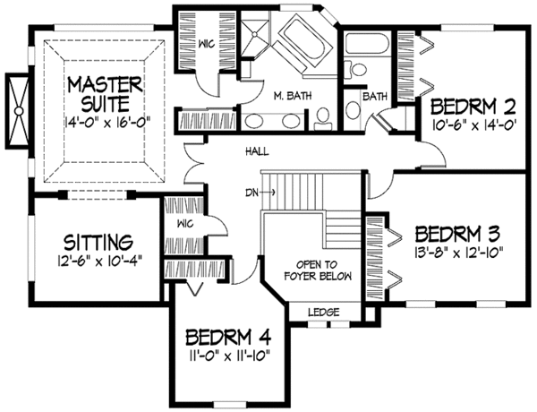 Dream House Plan - European Floor Plan - Upper Floor Plan #320-1441