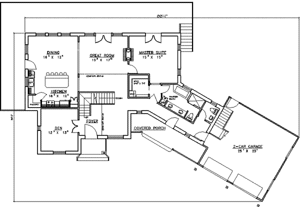 European Floor Plan - Main Floor Plan #117-159