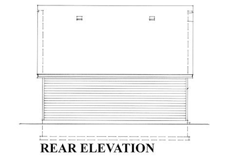 Home Plan - Exterior - Rear Elevation for Traditional House Plan #118-117, 0 bath