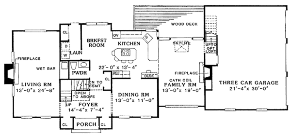 Home Plan - Colonial Floor Plan - Main Floor Plan #314-214