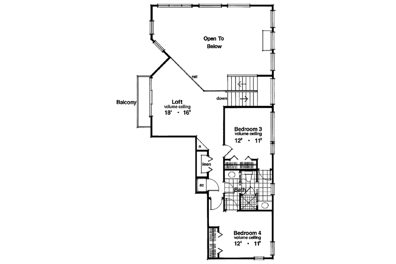 Dream House Plan - Floor Plan - Upper Floor for Mediterranean House Plan #417-530 - 4 bed, 3 bath