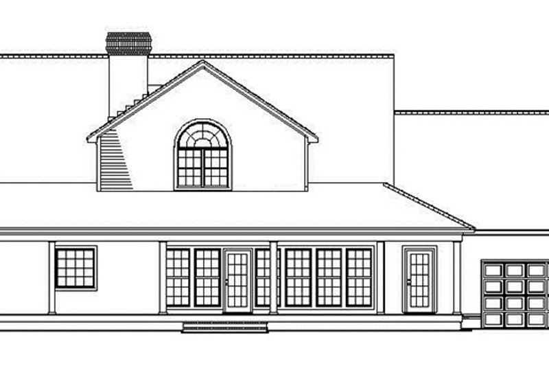 Home Plan - Exterior - Rear Elevation for Colonial House Plan #17-2936 - 3 bed, 2.5 bath