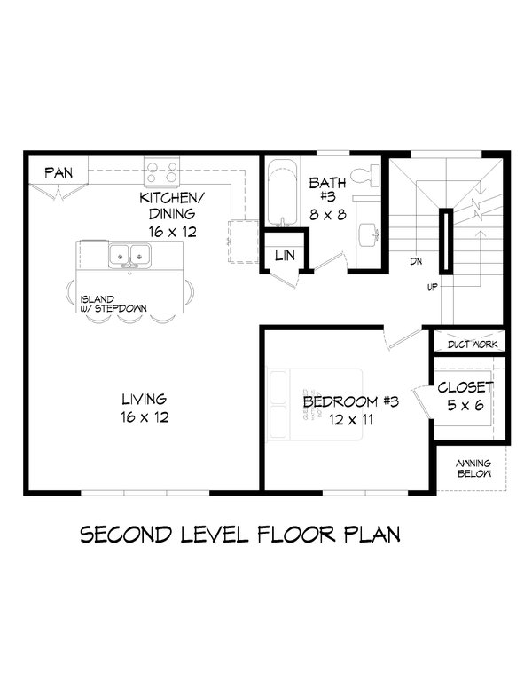 Modern Floor Plan - Upper Floor Plan #932-630