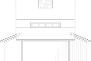 Exterior - Rear Elevation for Contemporary House Plan #923-6 - 2 bed, 2 bath