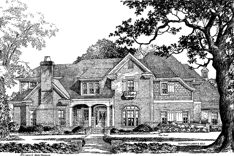 Architectural House Design - Exterior - Front Elevation 3 for Country House Plan #952-268 - 4 bed, 3.5 bath