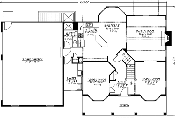 Home Plan - Country Floor Plan - Main Floor Plan #978-20