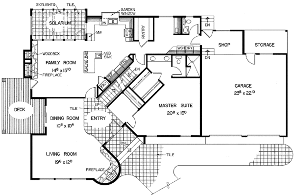 Dream House Plan - Contemporary Floor Plan - Main Floor Plan #60-792