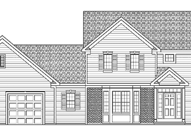House Blueprint - Traditional Exterior - Front Elevation Plan #328-332