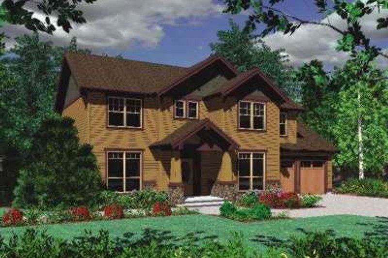 Architectural House Design - Craftsman Exterior - Front Elevation Plan #48-162