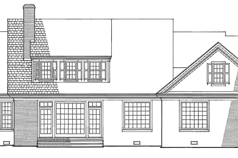 Dream House Plan - Exterior - Rear Elevation for Colonial House Plan #137-306 - 3 bed, 3 bath