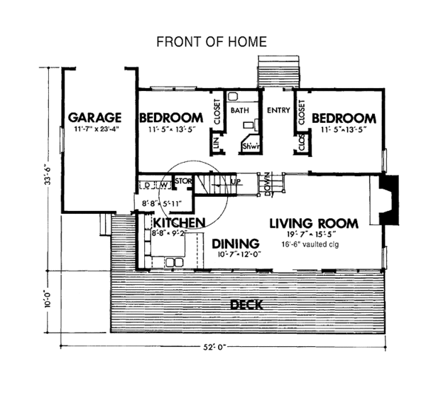 Architectural House Design - Prairie Floor Plan - Main Floor Plan #320-1223