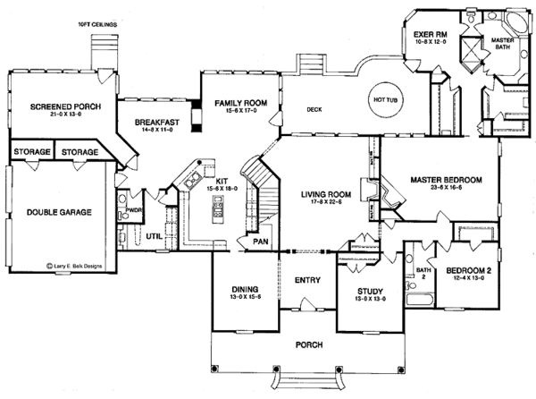 House Blueprint - Country Floor Plan - Main Floor Plan #952-56