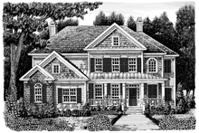 Home Plan - Colonial Exterior - Front Elevation Plan #927-889