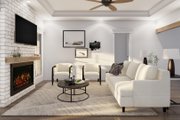 European Style House Plan - 3 Beds 2 Baths 1629 Sq/Ft Plan #17-2378 