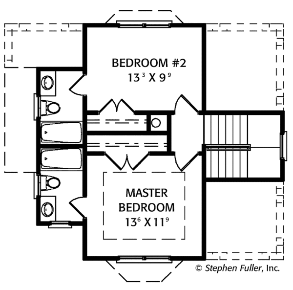 Home Plan - Tudor Floor Plan - Upper Floor Plan #429-318