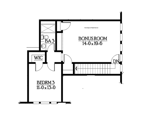 Architectural House Design - Craftsman Floor Plan - Upper Floor Plan #132-546
