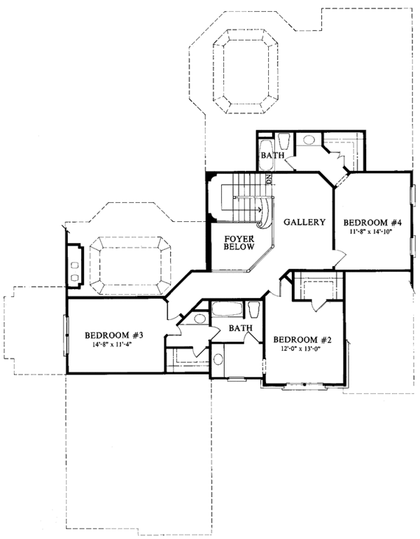 Home Plan - Country Floor Plan - Upper Floor Plan #429-230