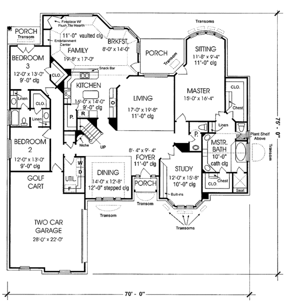House Design - Country Floor Plan - Main Floor Plan #974-47
