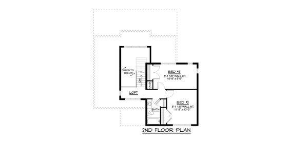 Modern Floor Plan - Upper Floor Plan #1064-153
