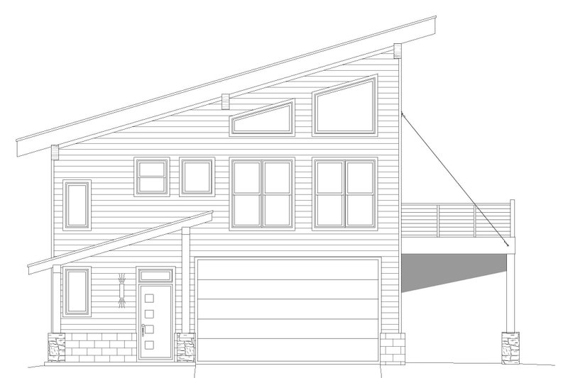 House Blueprint - Exterior - Other Elevation for Contemporary House Plan #932-526 - 2 bed, 2.5 bath