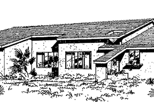 Contemporary Exterior - Front Elevation Plan #60-713