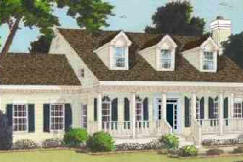 Dream House Plan - Farmhouse Exterior - Front Elevation Plan #3-195