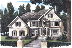 European Exterior - Front Elevation Plan #927-138