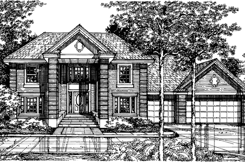 Dream House Plan - Classical Exterior - Front Elevation Plan #320-608