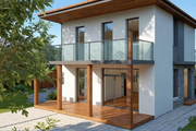Contemporary Style House Plan - 3 Beds 3 Baths 2164 Sq/Ft Plan #542-23 