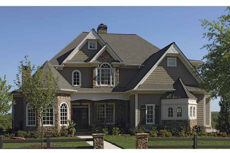 Home Plan - Exterior - Front Elevation 3 for European House Plan #54-291 - 3 bed, 3.5 bath
