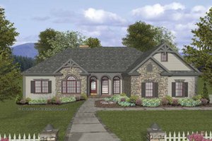 Exterior - Front Elevation for Craftsman House Plan #56-690 - 4 bed, 3.5 bath