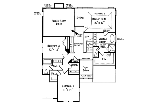 Floor Plan - Upper Floor for Traditional House Plan #927-579 - 4 bed, 3 bath