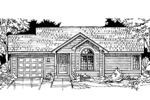 House Blueprint - Ranch Exterior - Front Elevation Plan #334-122